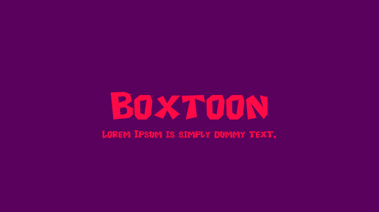 Boxtoon Font
