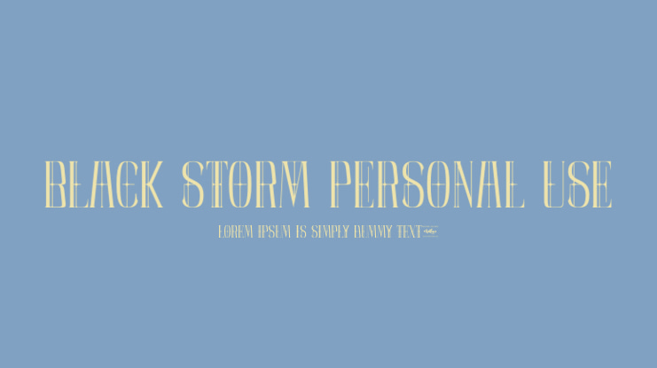 Black Storm Personal Use Font