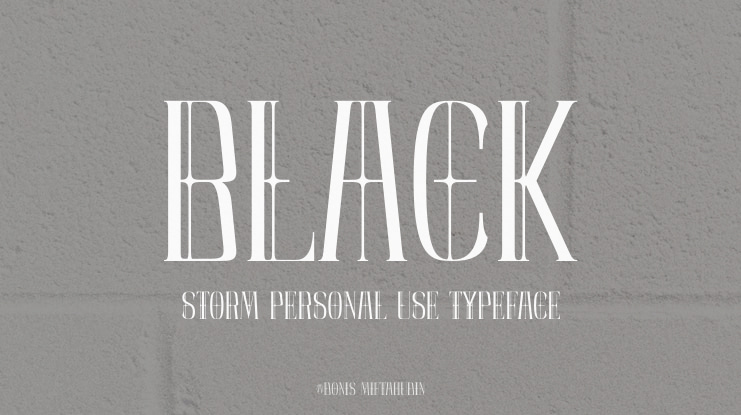 Black Storm Personal Use Font