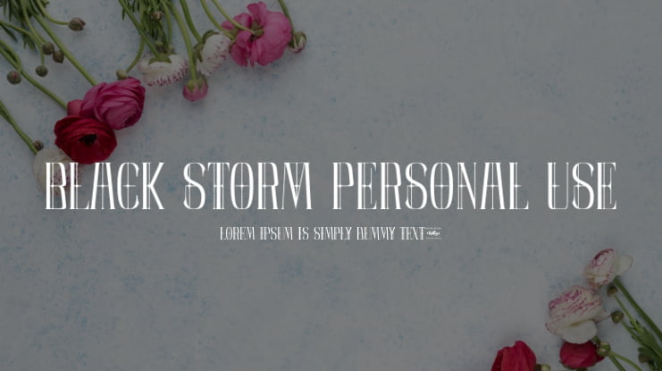 Black Storm Personal Use Font