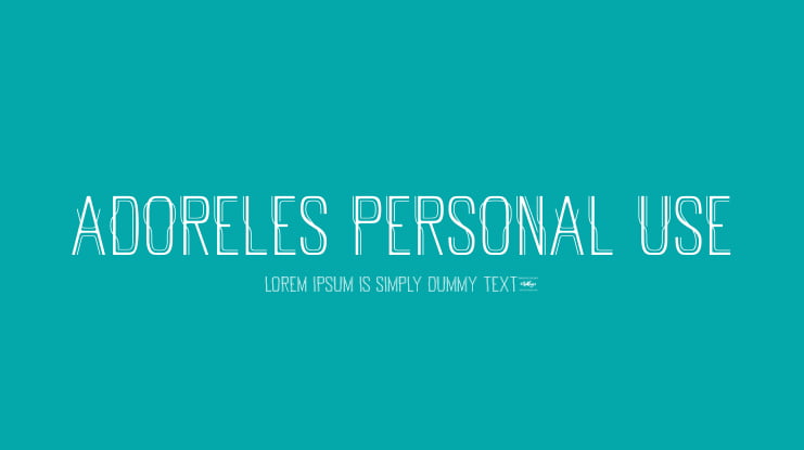 Adoreles Personal Use Font