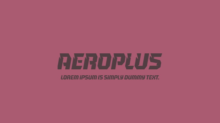 Aeroplus Font