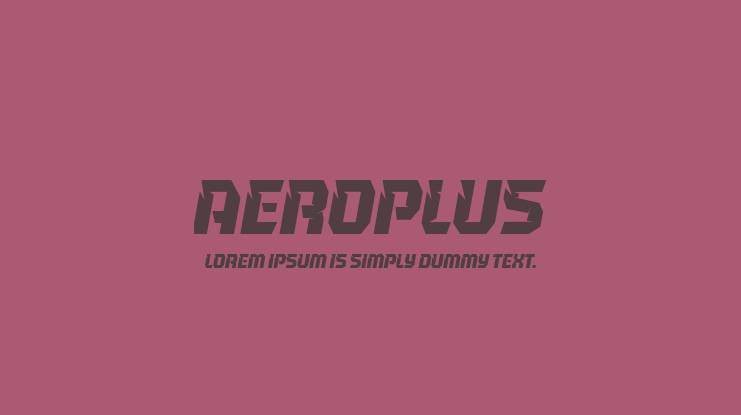Aeroplus Font