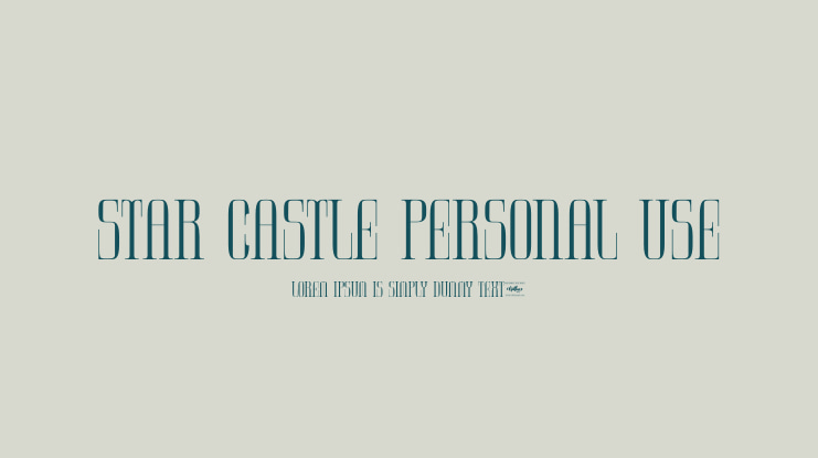 Star Castle Personal Use Font