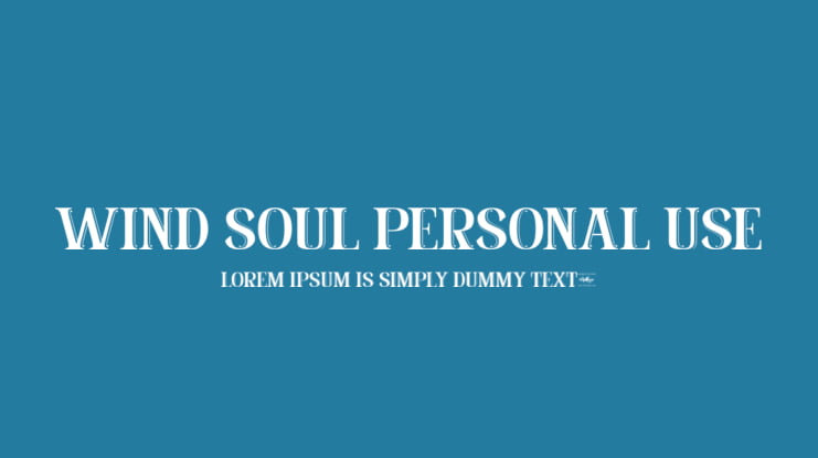 Wind Soul Personal Use Font