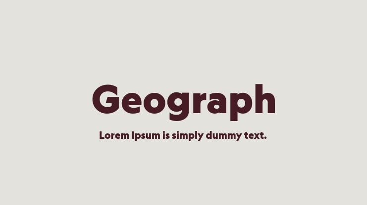 Geograph Font Family