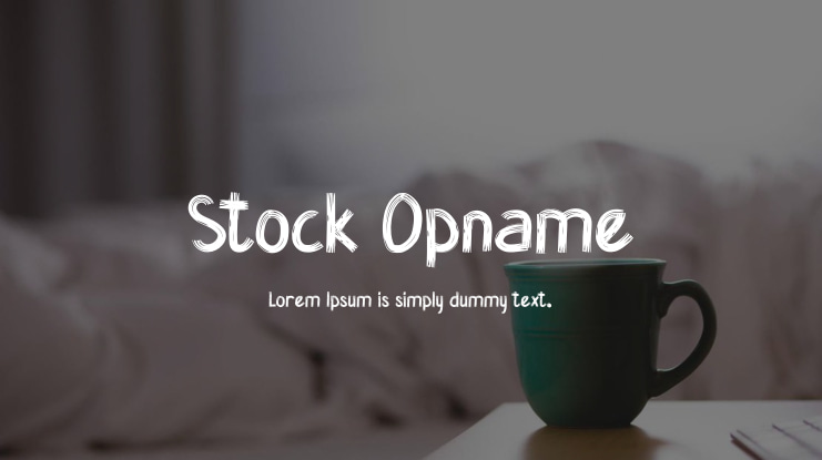 Stock Opname Font