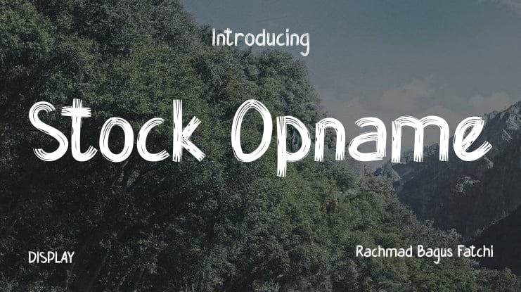Stock Opname Font
