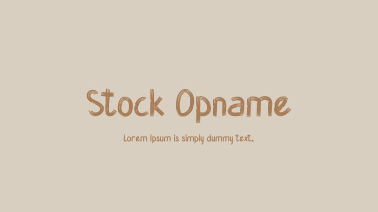 Stock Opname Font