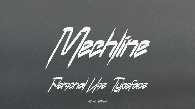 Mechline Personal Use Font