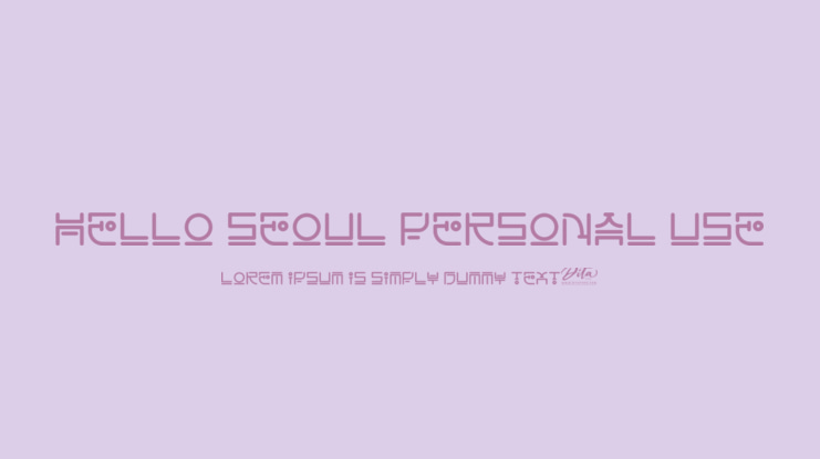 Hello Seoul Personal Use Font