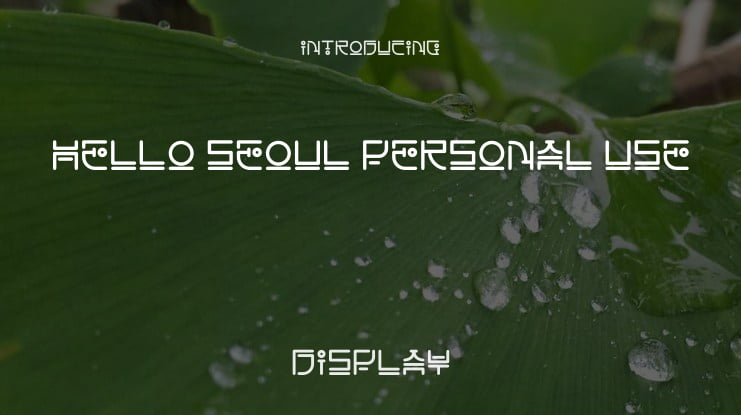 Hello Seoul Personal Use Font