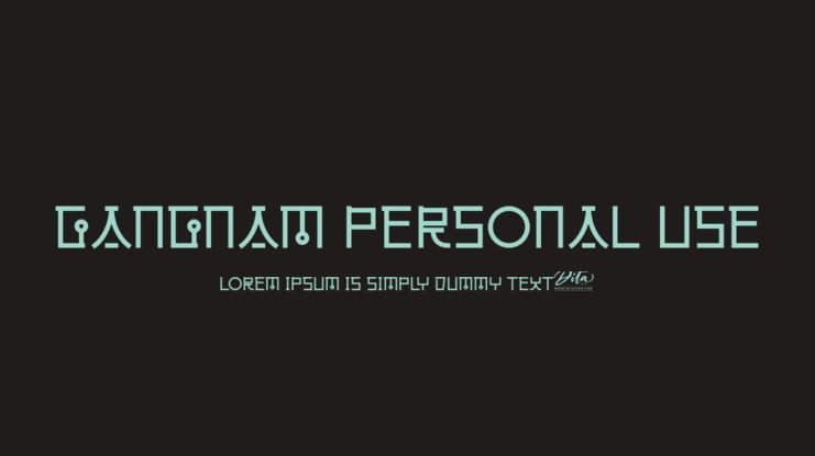 Gangnam Personal Use Font