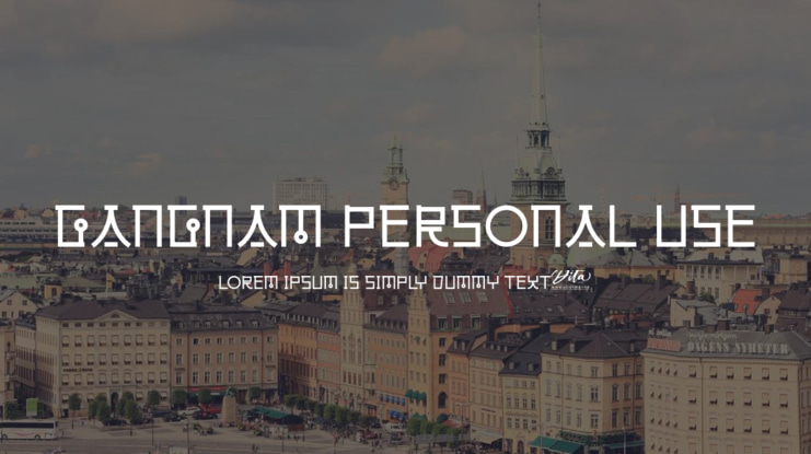 Gangnam Personal Use Font