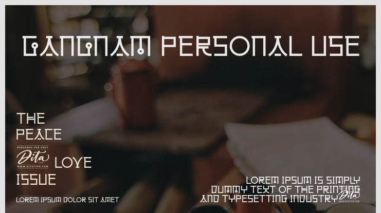 Gangnam Personal Use Font