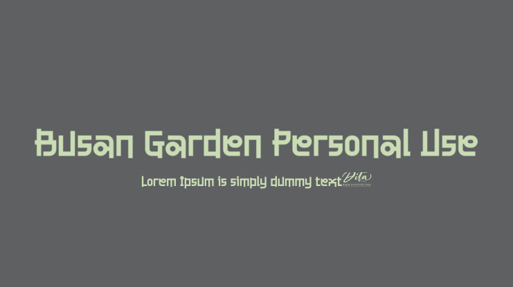 Busan Garden Personal Use Font