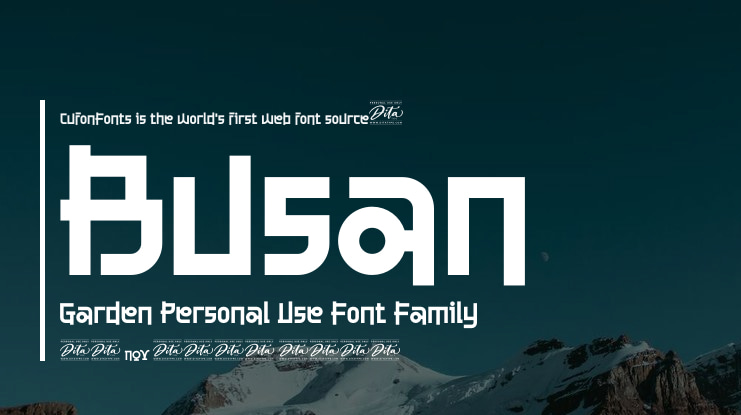 Busan Garden Personal Use Font