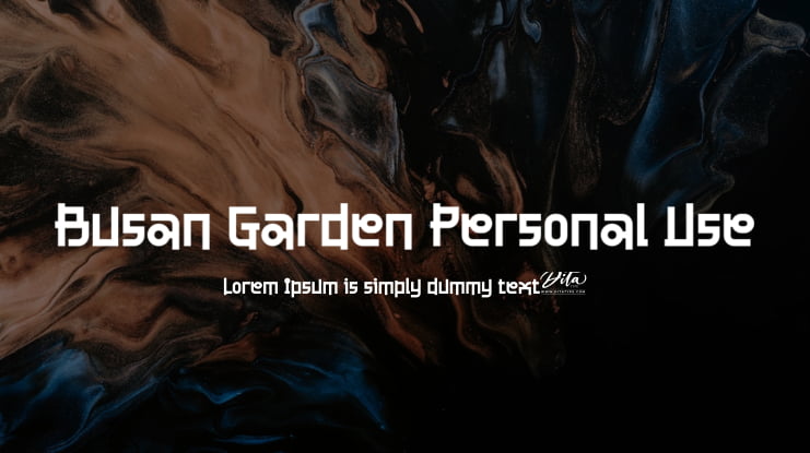 Busan Garden Personal Use Font