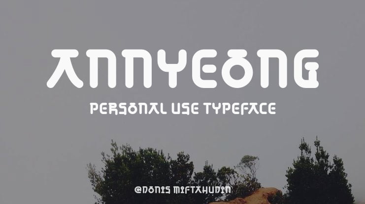 Annyeong Personal Use Font