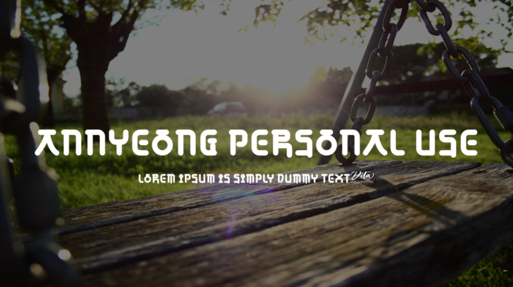 Annyeong Personal Use Font