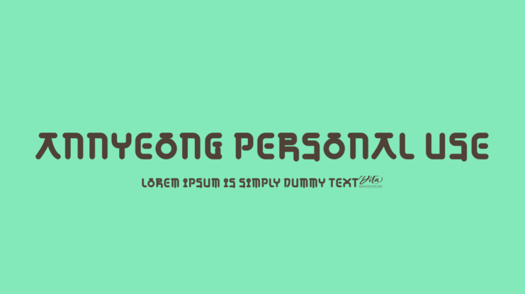 Annyeong Personal Use Font