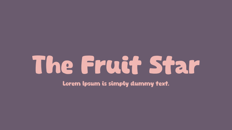 The Fruit Star Font