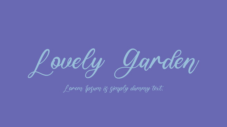 Lovely Garden Font
