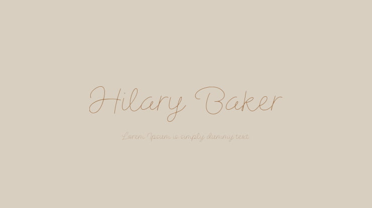 Hilary Baker Font