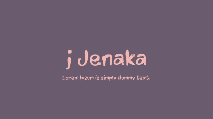 j Jenaka Font