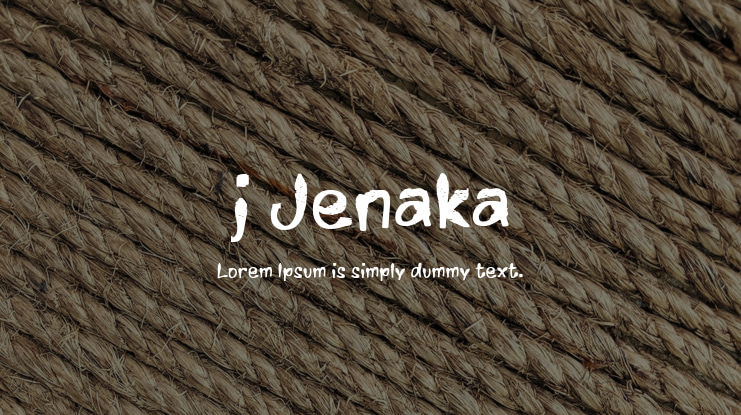 j Jenaka Font