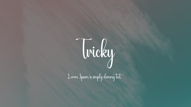 Tricky Font