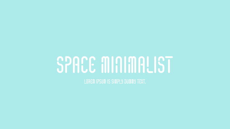 Space Minimalist Font