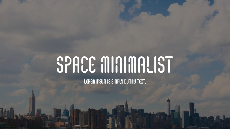 Space Minimalist Font