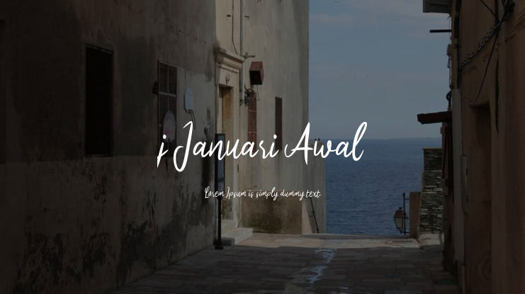 j Januari Awal Font