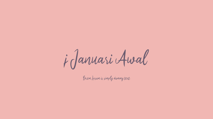 j Januari Awal Font