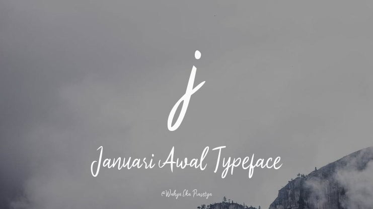 j Januari Awal Font