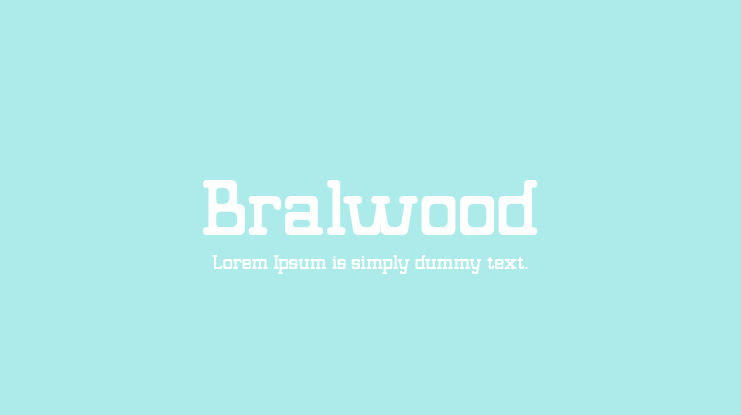 Bralwood Font