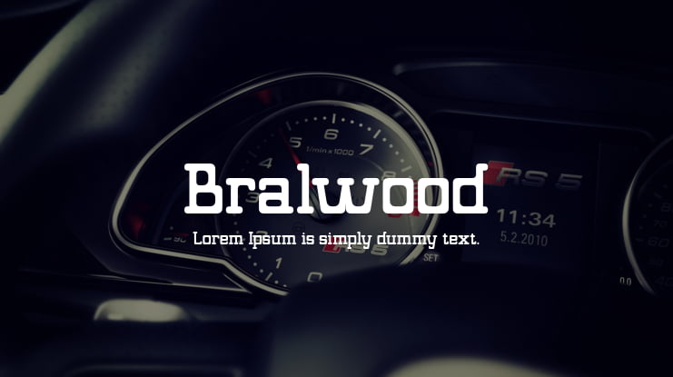Bralwood Font