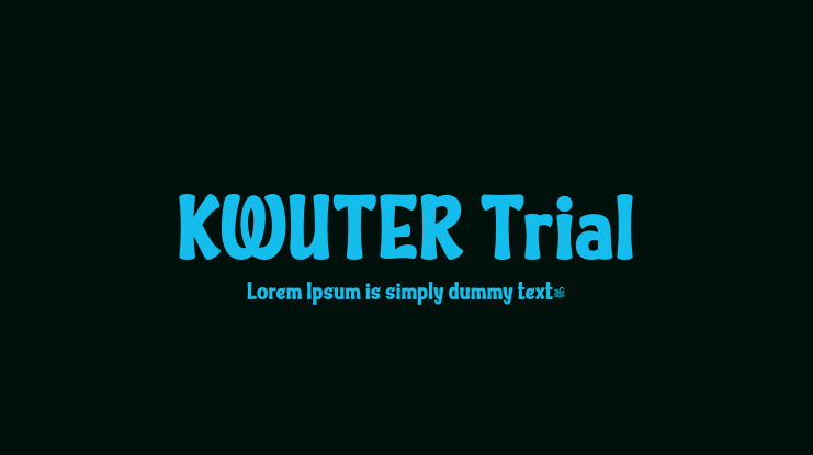 KWUTER Trial Font