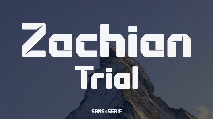 Zachian Trial Font