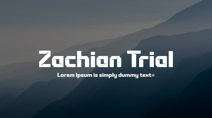 Zachian Trial Font