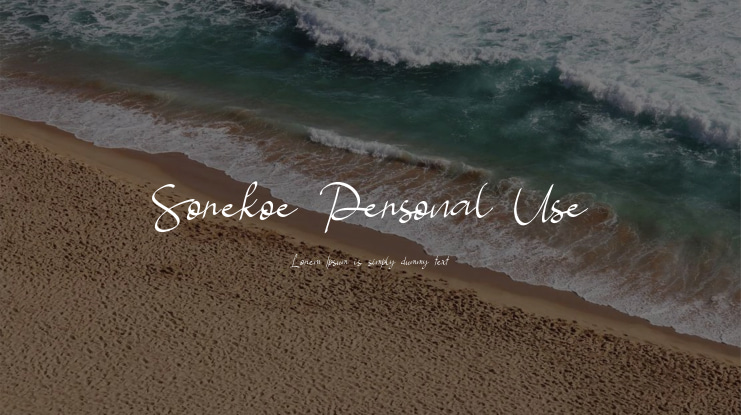 Sorekoe Personal Use Font