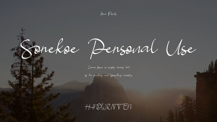 Sorekoe Personal Use Font