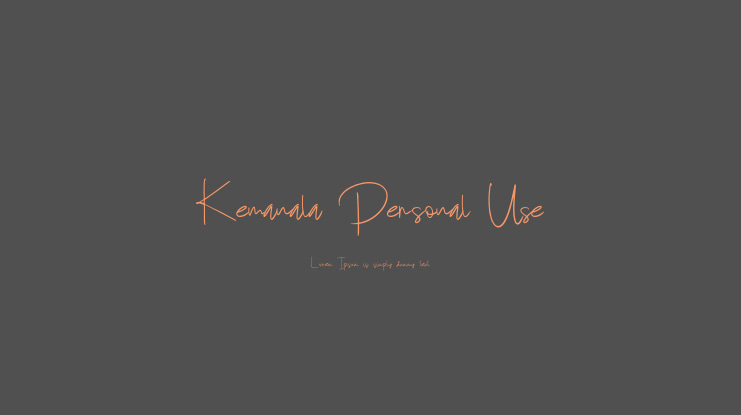 Kemanala Personal Use Font