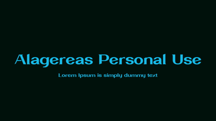 Alagereas Personal Use Font