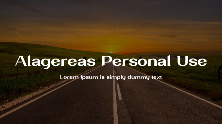 Alagereas Personal Use Font