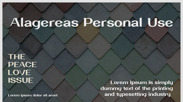 Alagereas Personal Use Font