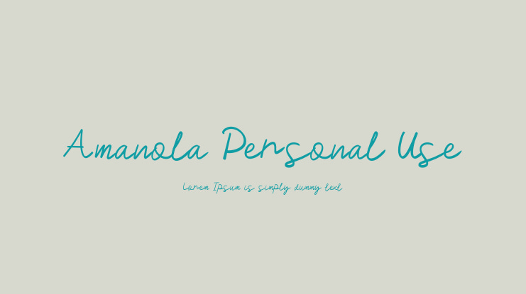 Amanola Personal Use Font