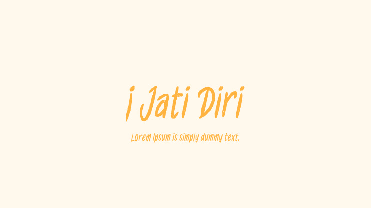 j Jati Diri Font