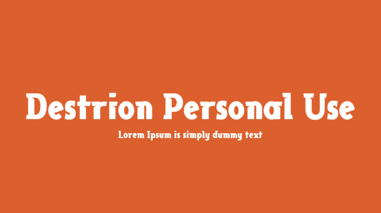 Destrion Personal Use Font